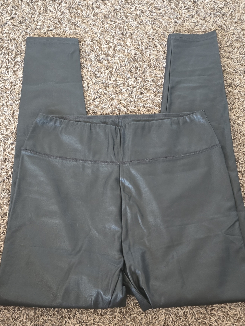DONATING TODAY--Faux Leather Leggings in Black
